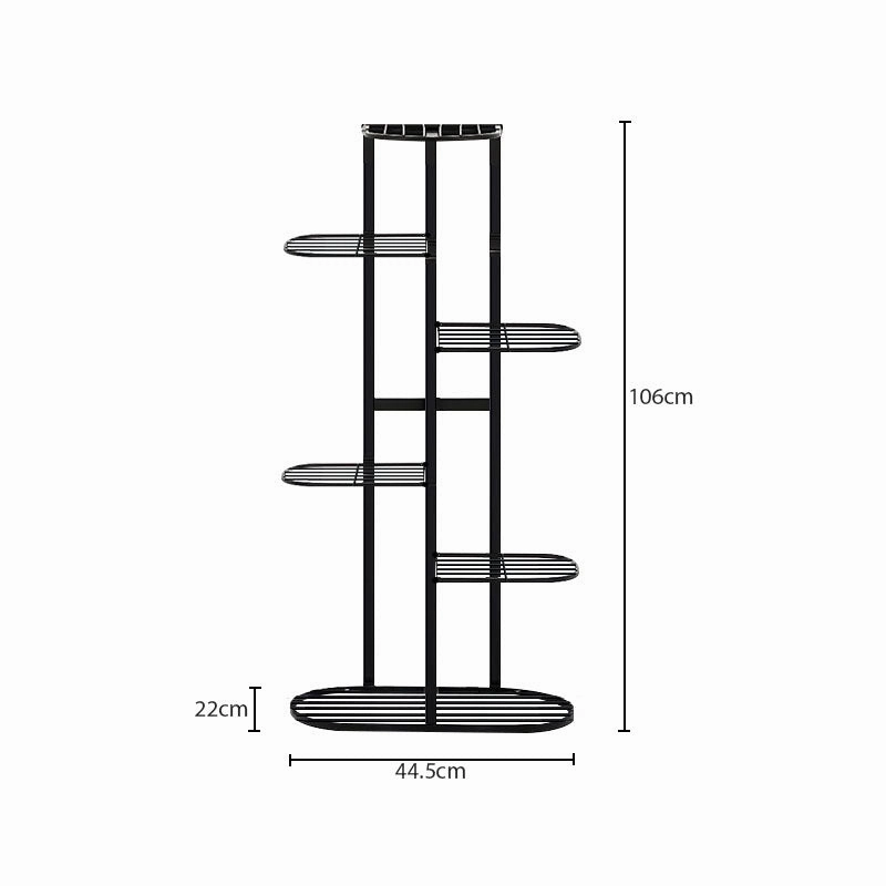 SOGA 2X 6 Tier 7 Pots Black Metal Plant Rack Flowerpot Storage Display Stand Holder Home Garden FPOTH21X2