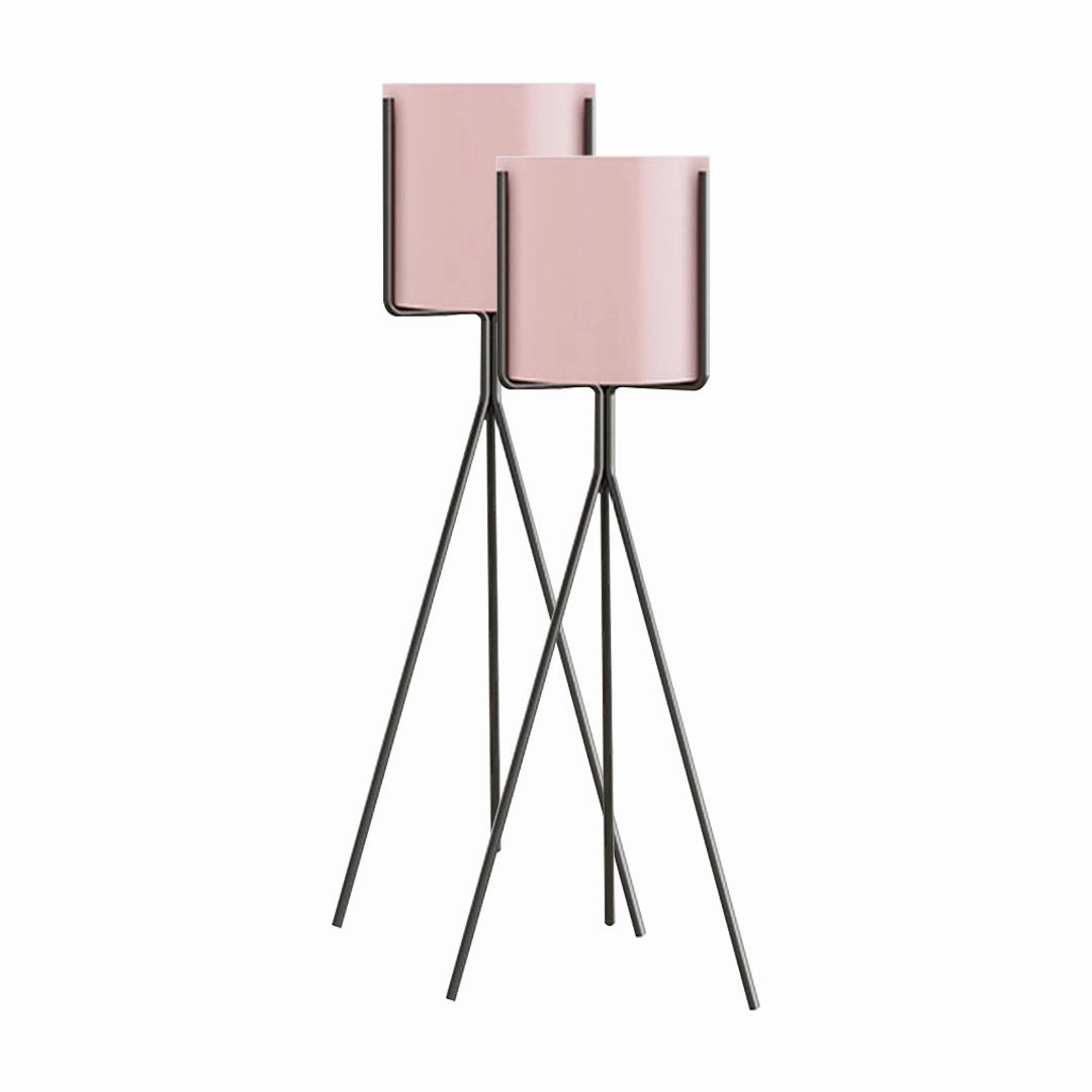 SOGA 2X 70cm Tripod Flower Pot Plant Stand with Pink Flowerpot Holder Rack Indoor Display FPOTH72PNKX2 cactus succulent plant  