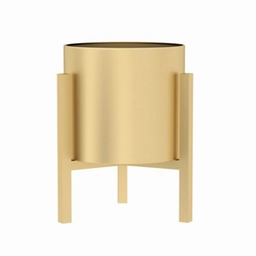 SOGA 30CM Gold Metal Plant Stand with Flower Pot Holder Corner Shelving Rack Indoor Display FPOTH32GLD cactus succulent plant  