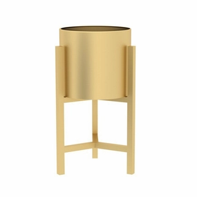 SOGA 45CM Gold Metal Plant Stand with Flower Pot Holder Corner Shelving Rack Indoor Display FPOTH47GLD cactus succulent plant  