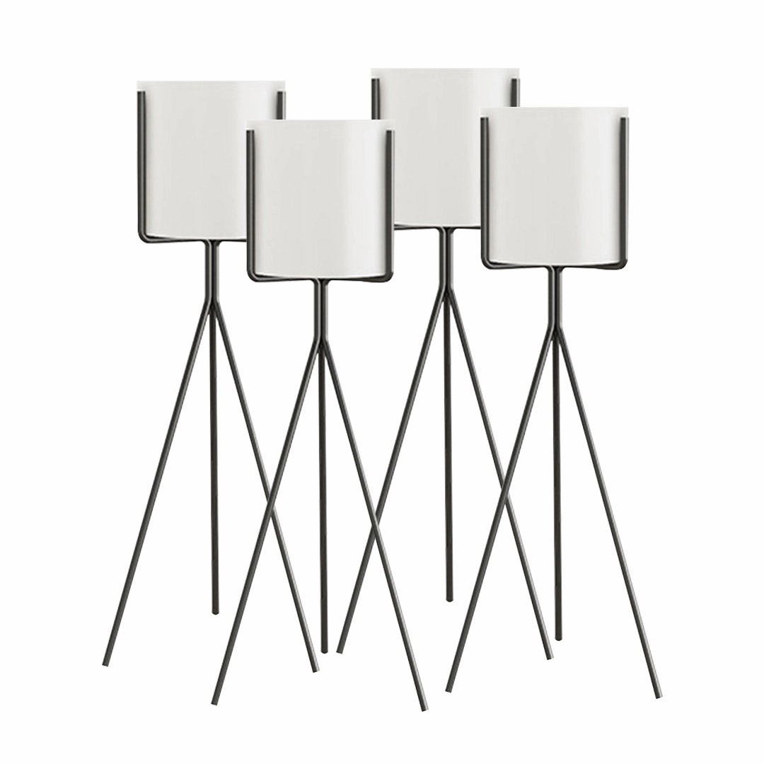 SOGA 4X 70cm Tripod Flower Pot Plant Stand with White Flowerpot Holder Rack Indoor Display FPOTH70WHTX4 cactus succulent plant  