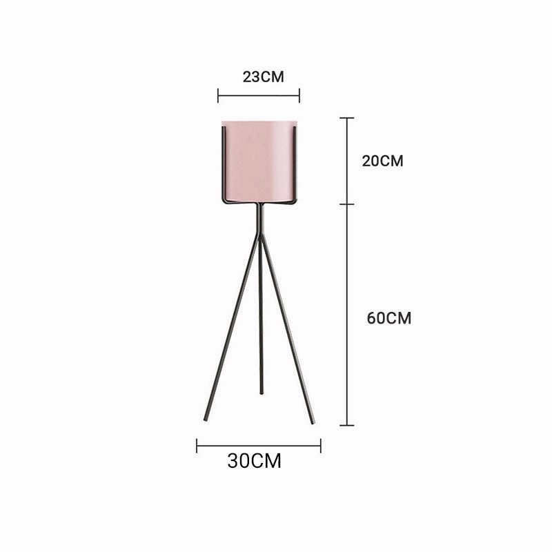 SOGA 4X 80cm Tripod Flower Pot Plant Stand with Pink Flowerpot Holder Rack Indoor Display FPOTH82PNKX4