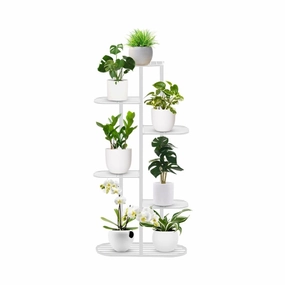 SOGA 6 Tier 7 Pots White Metal Plant Rack Flowerpot Storage Display Stand Holder Home Garden Decor FPOTH32 cactus succulent plant  
