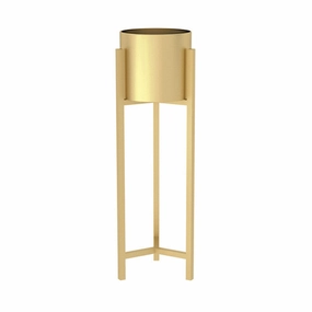SOGA 75cm Gold Metal Plant Stand with Flower Pot Holder Corner Shelving Rack Indoor Display FPOTH75GLD cactus succulent plant  