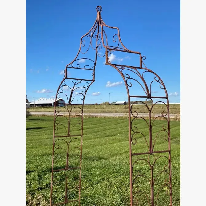 Solid Iron Rustic Elegant Full Gothic Arbor Outside