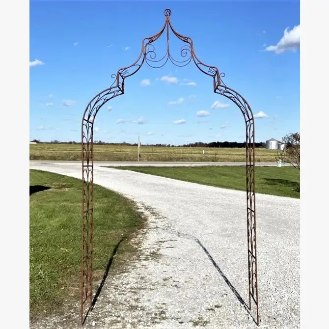 Solid Iron Rustic Elegant Full Gothic Arbor Outside