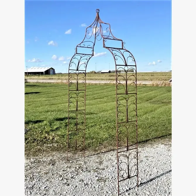 Solid Iron Rustic Elegant Full Gothic Arbor Outside