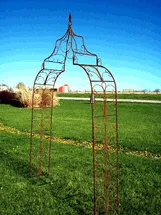 Solid Iron Rustic Elegant Full Gothic Arbor Outside