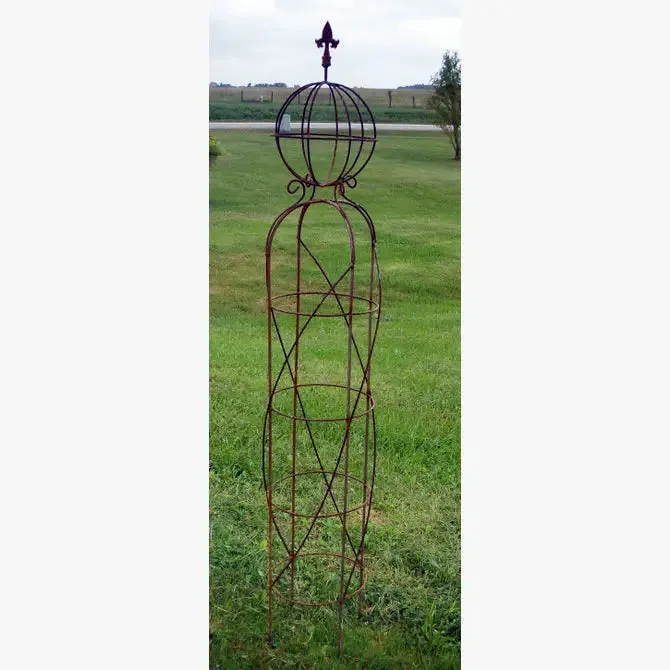 Solid Iron Topiary Ball & Decorative Finial (Set of 3)