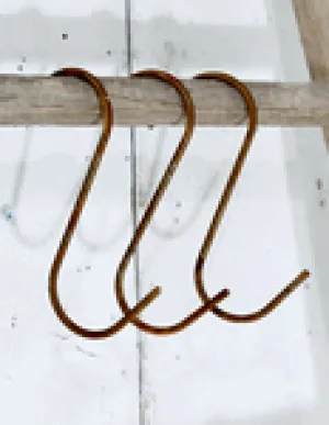 Solid Steel 6" Hooks Hangers Package of 25 dried flower branch  