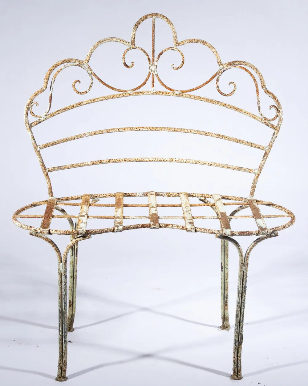 Solid Steel Adult Kidney Bench dried flower branch  