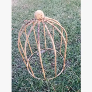 Solid Steel Lilly Topiary with Tin Ball on Top dried flower branch  