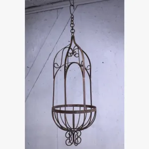 Solid Steel Victorian Hanging Basket dried flower branch  