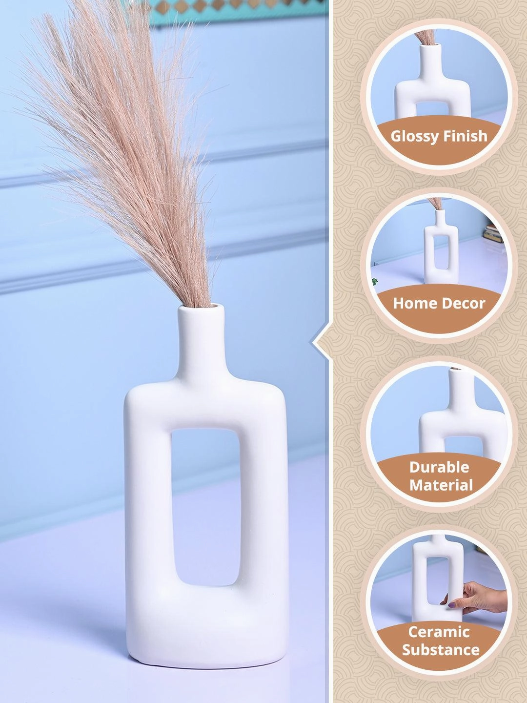 Sophisticated White Ceramic Vase