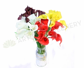 SP0065 Arum Lily / Calla Lily Bunch Real Touch 36cm 4 Colours outdoor greenery  