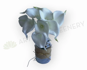 SP0065 White Arum Lily / Calla Lily Bouquet 36cm Real Touch outdoor greenery  