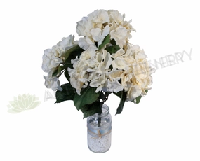 SP0073 Hydrangea Bunch 40cm Cream / Purple / Green / Red / Pink outdoor greenery  