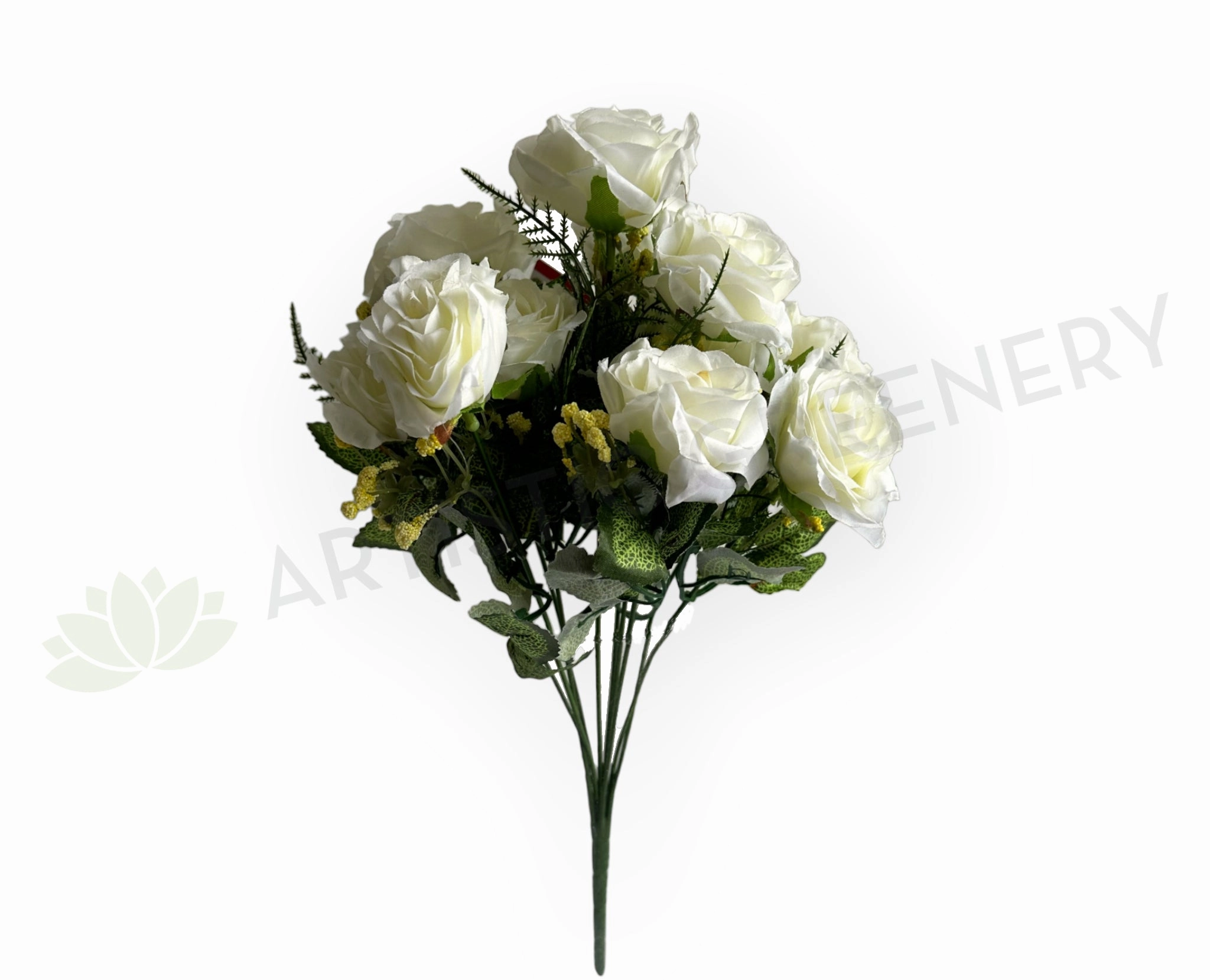 SP0104-11 Rose Bunch 40cm White outdoor greenery  