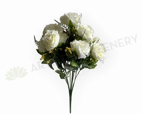 SP0104-11 Rose Bunch 40cm White outdoor greenery  