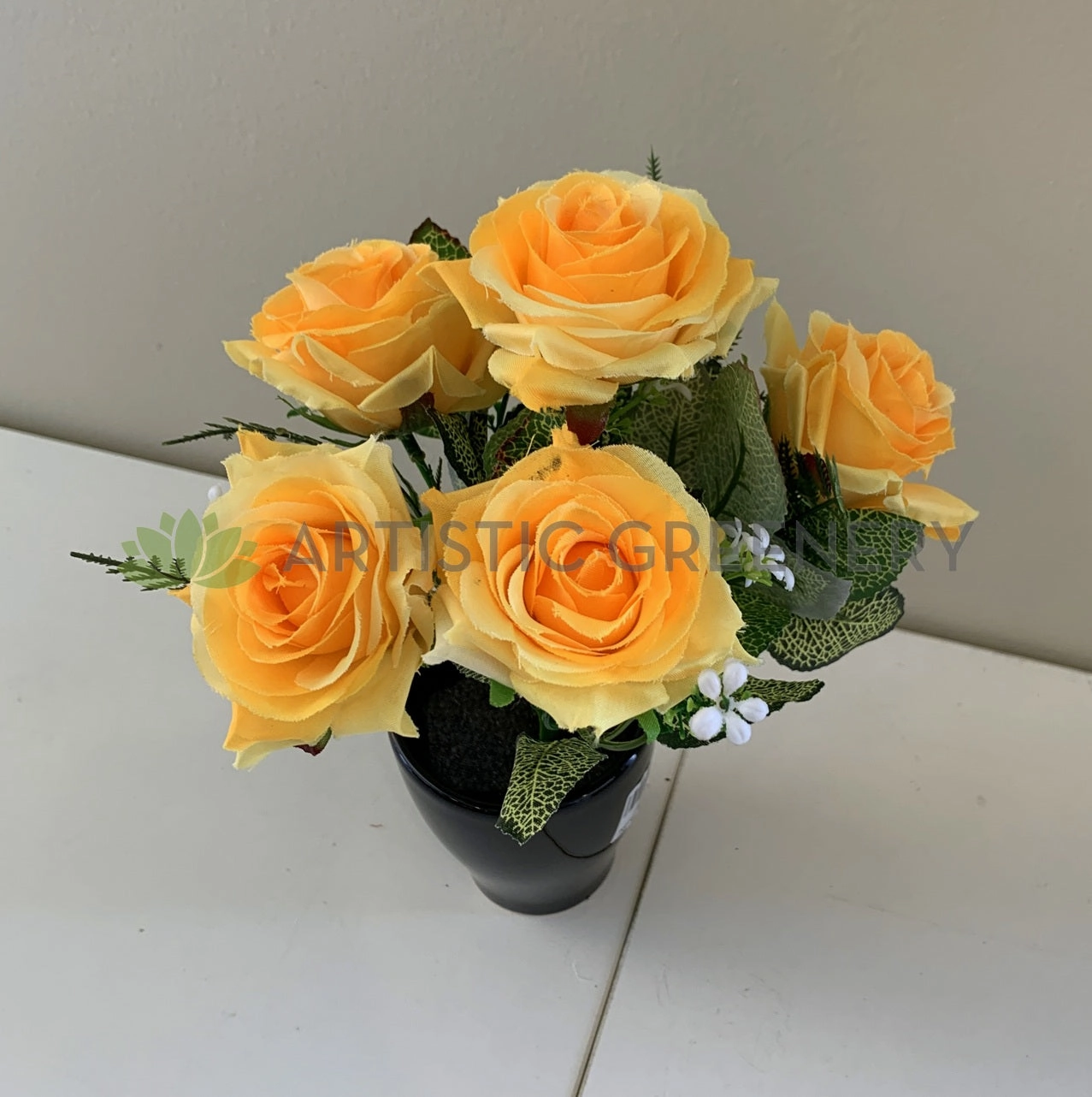 SP0104 Rose Bunch 5 Flowers 25cm 5 Colours