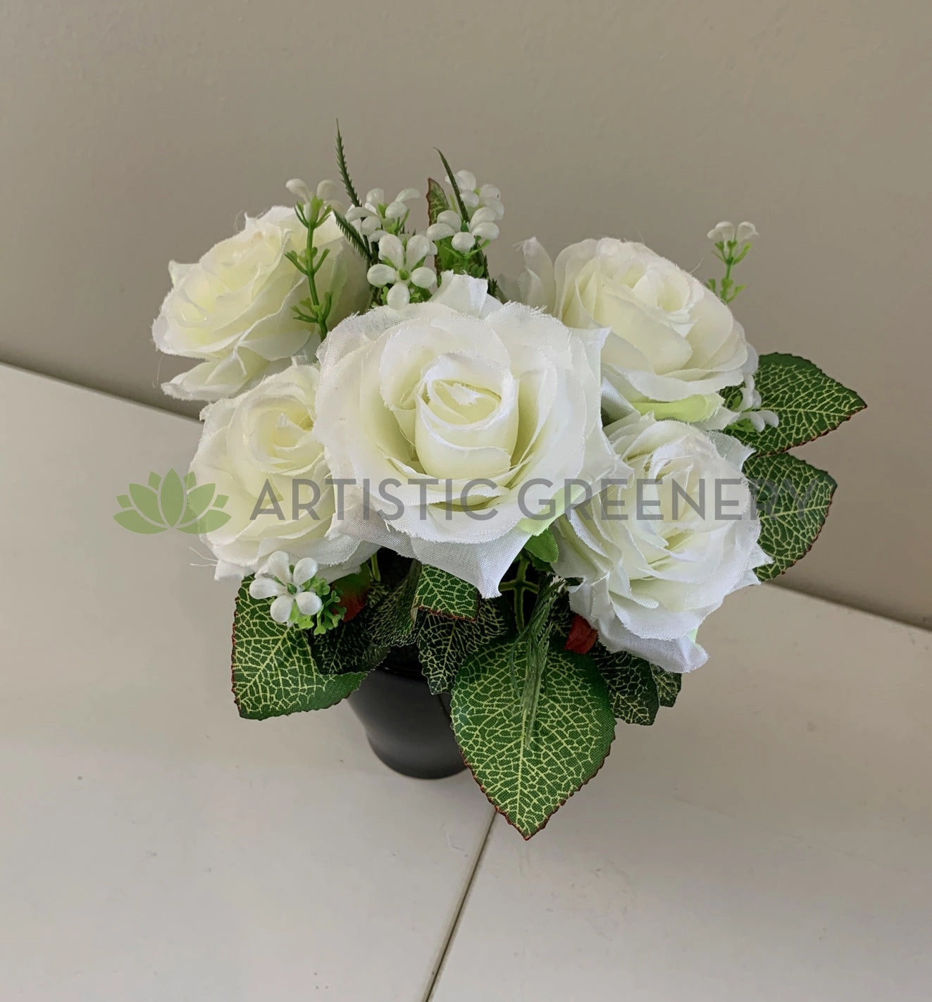 SP0104 Rose Bunch 5 Flowers 25cm 5 Colours