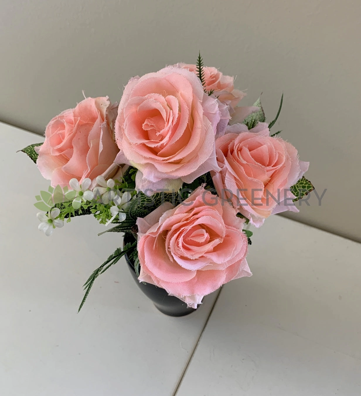 SP0104 Rose Bunch 5 Flowers 25cm 5 Colours