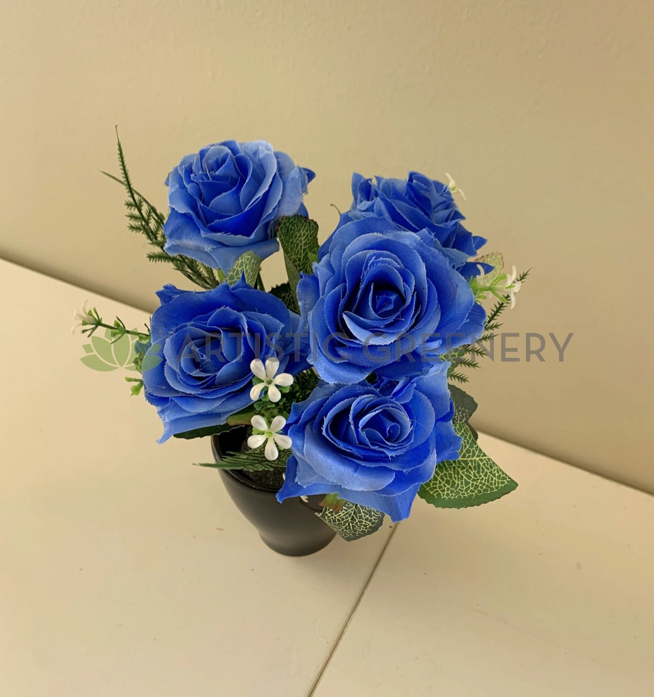 SP0104 Rose Bunch 5 Flowers 25cm 5 Colours