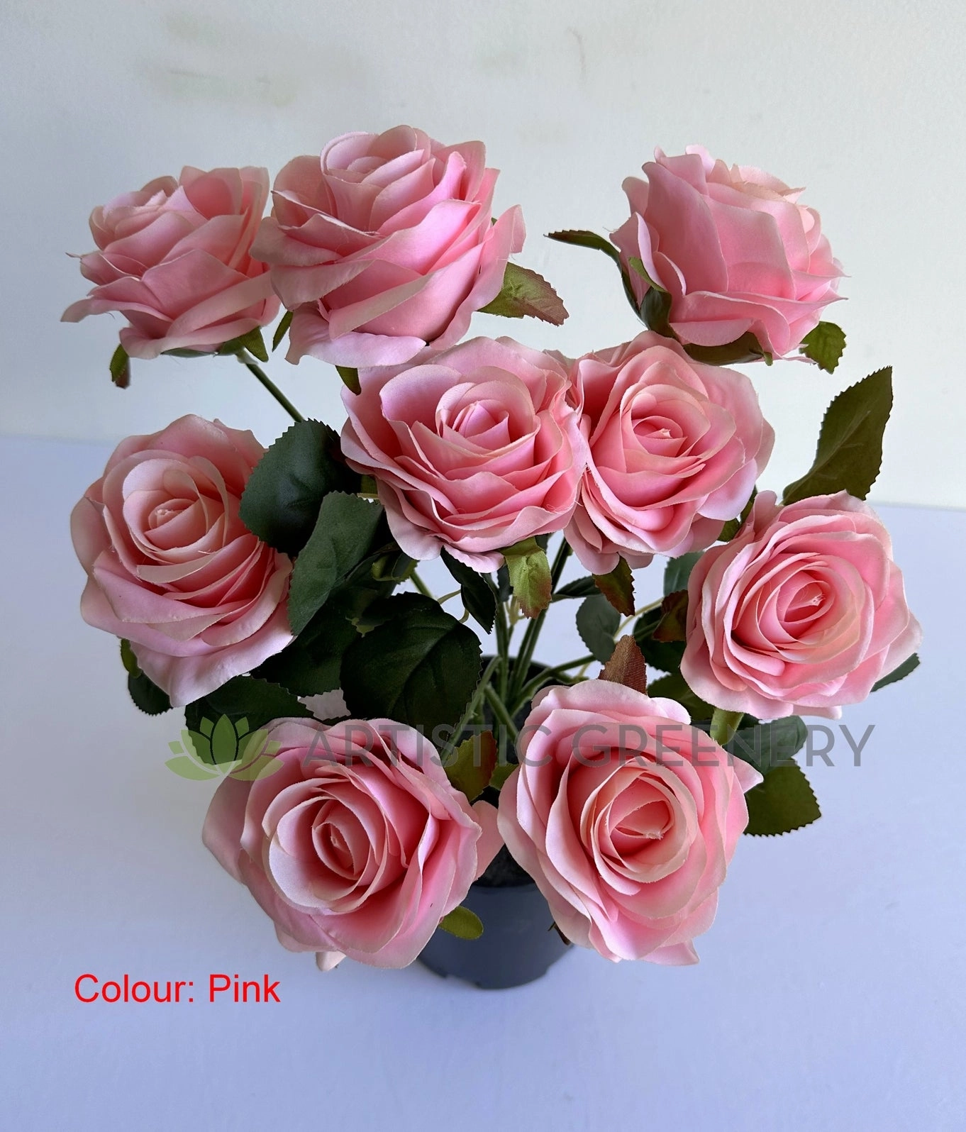 SP0110 Rose Bunch 43cm Blush / Pink