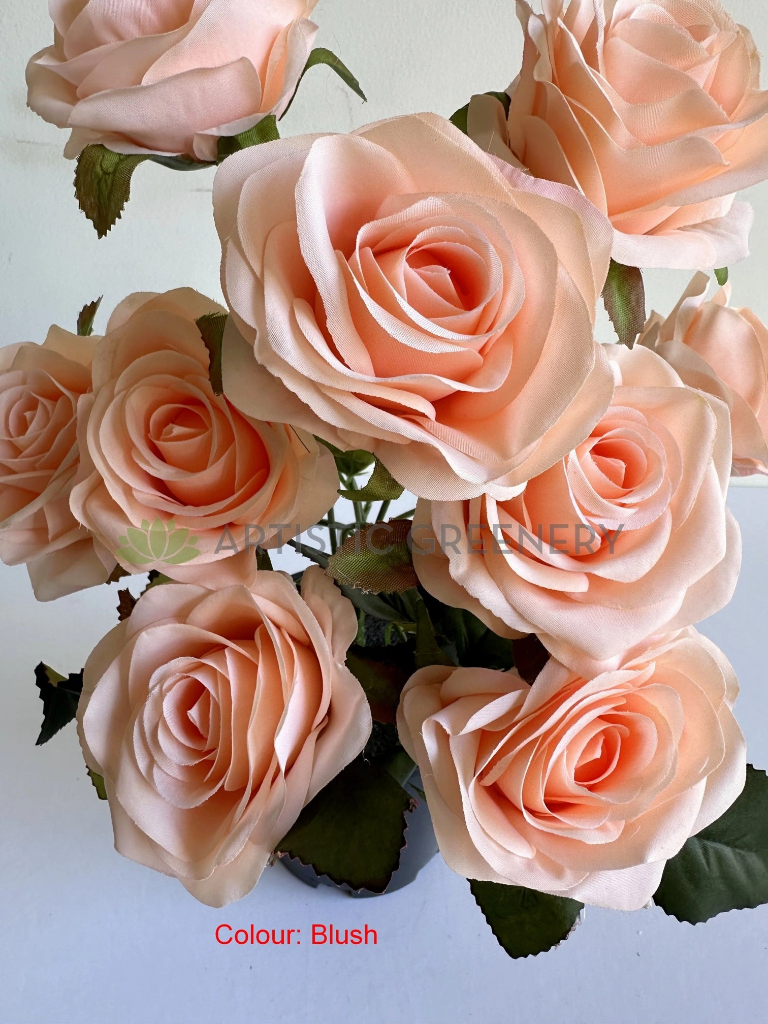 SP0110 Rose Bunch 43cm Blush / Pink