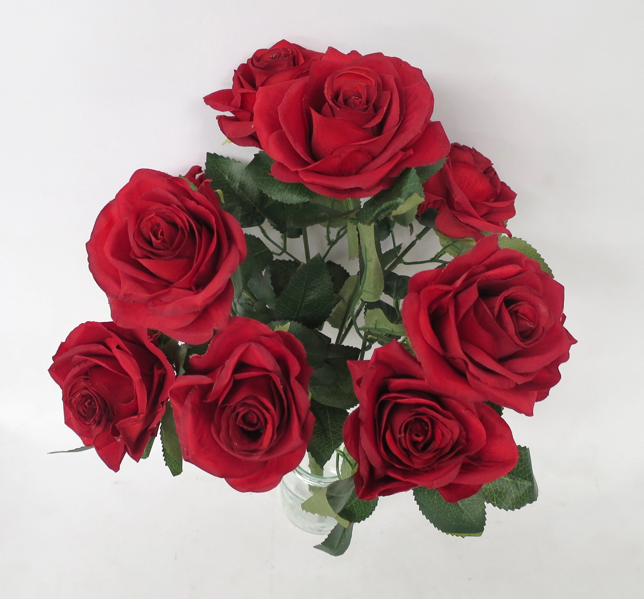 SP0110 Rose Bunch 43cm Deep Red