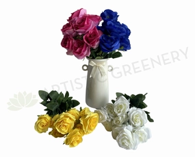 SP0110 Rose Bunch 46cm Pink / Blue / Yellow / White indoor houseplants  