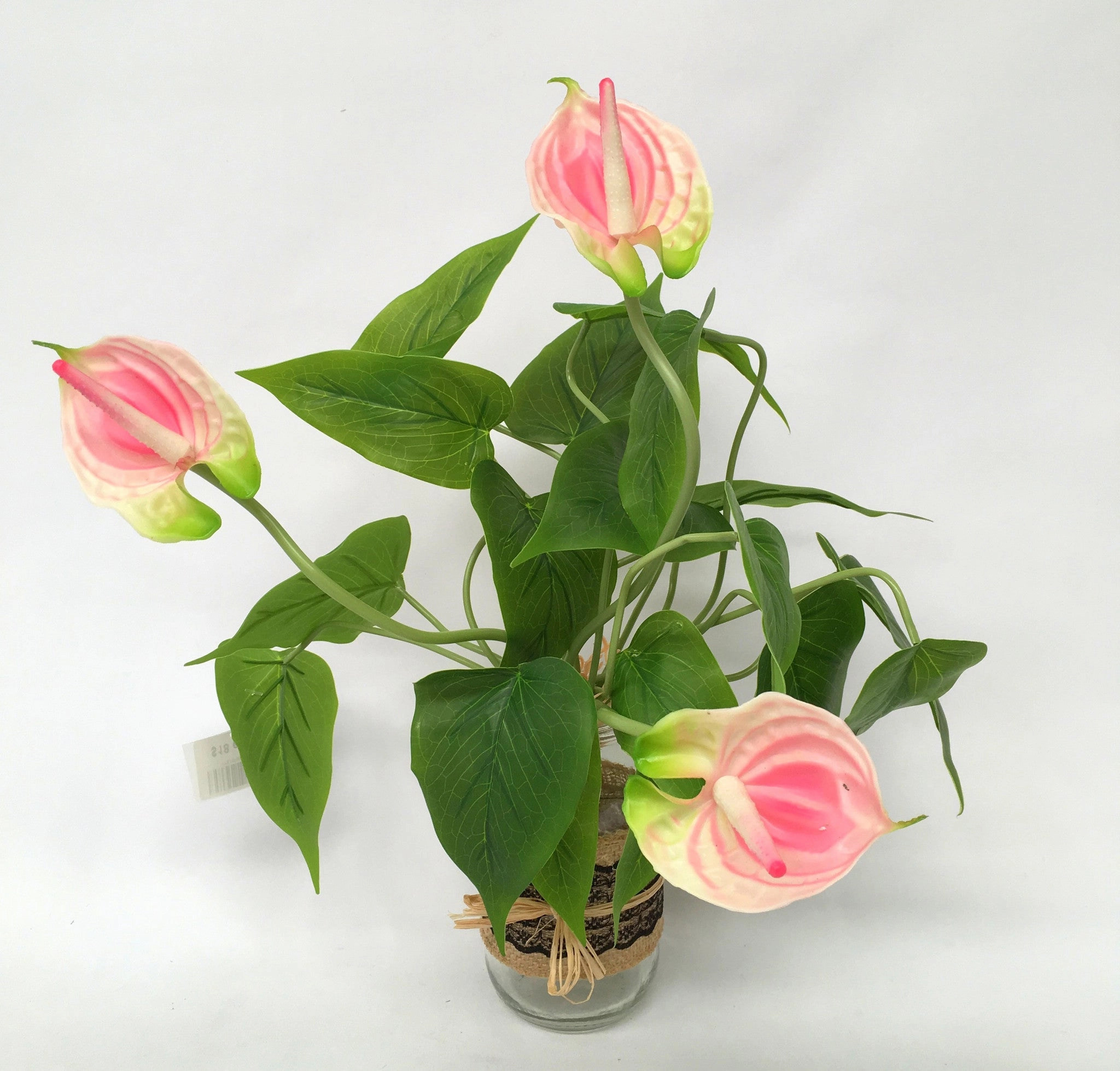 SP0188 Anthurium Bunch Real Touch 34cm Red / Pink