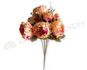 SP0193 Peony Bunch with Gold Trims 49cm Pink outdoor greenery  