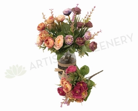 SP0195 Autumn Style Small Peony Bunch 5 Colours indoor houseplants  