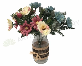 SP0196 Chrysanthemum Bunch (European Style) 27cm 3 Colours indoor houseplants  