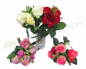 SP0241 Deluxe Rose Bunch 27cm 4 Colours indoor houseplants  
