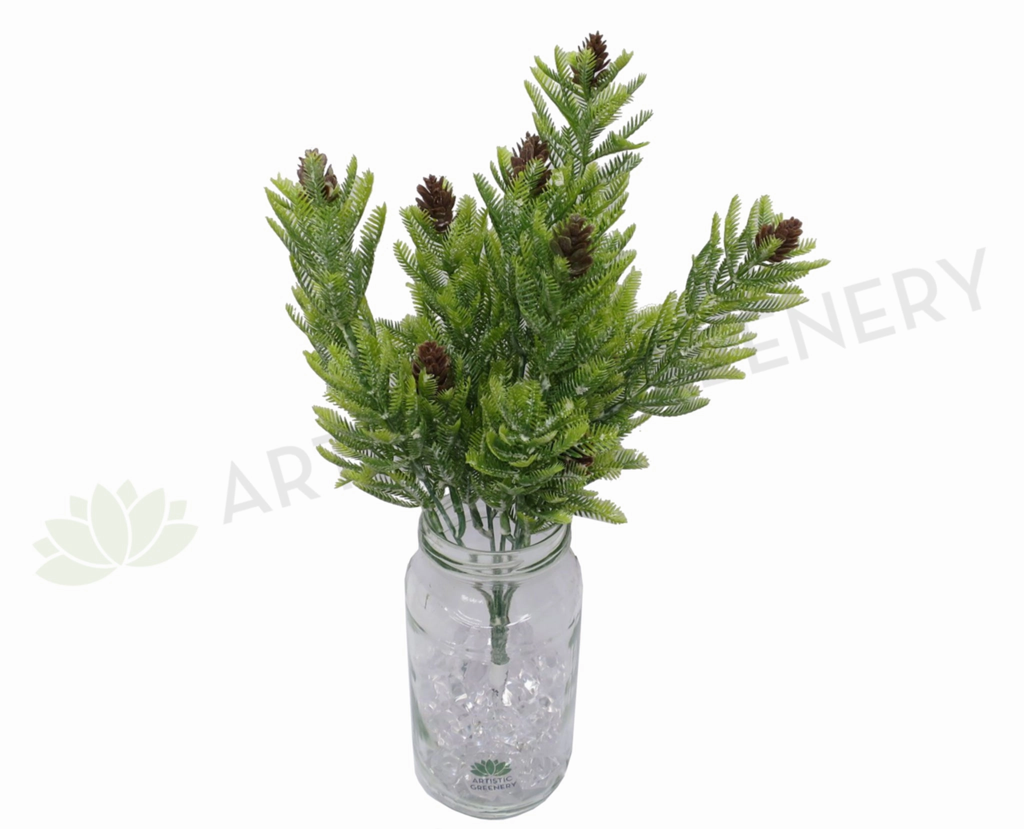 SP0251 Pine Bunch with Pine Cones 31cm Green xl flower pot  