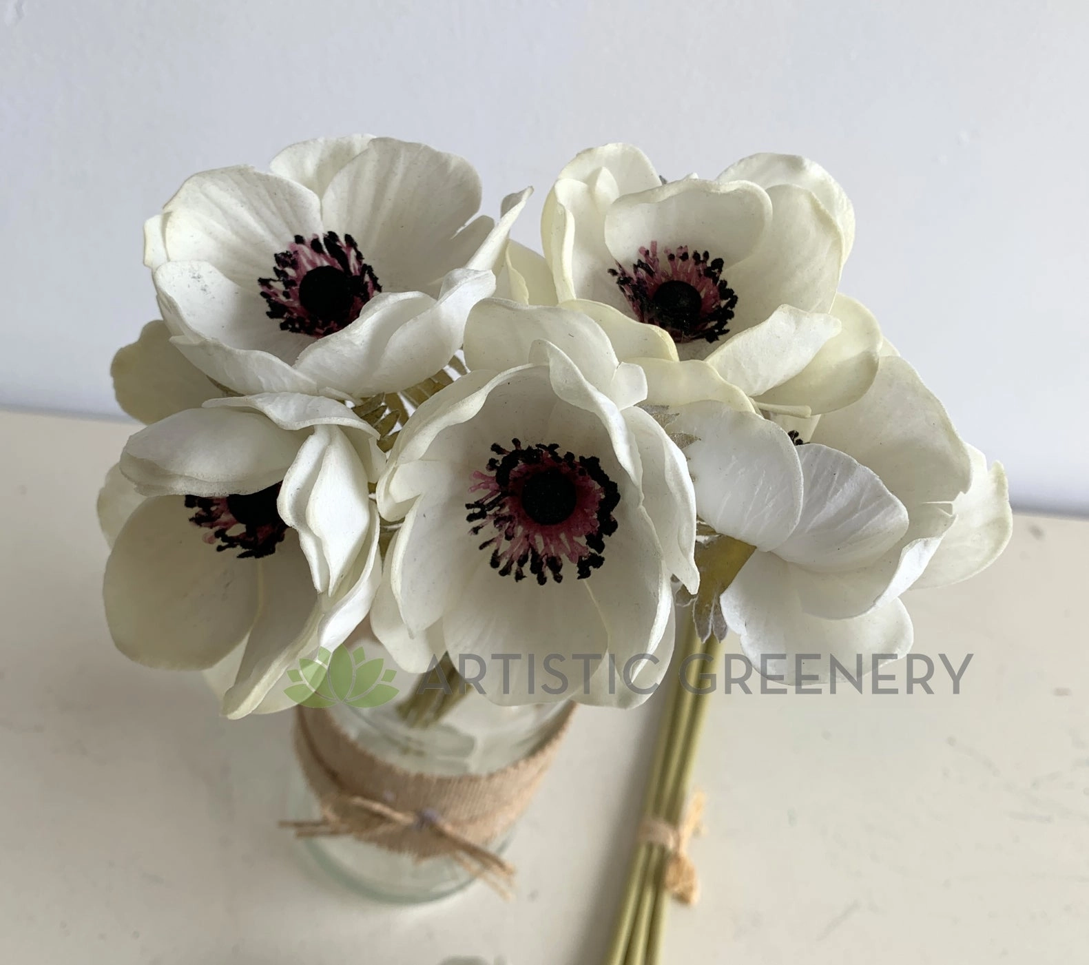 SP0262 Anemone Bunch 32cm White