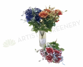 SP0274 Metallic Rose Bunch 53cm 3 Styles indoor houseplants  