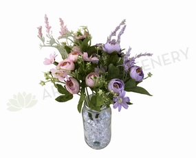 SP0282 Small Ranunculus & Cosmos 29cm (Pastel Colours) Lilac / Pink indoor houseplants  