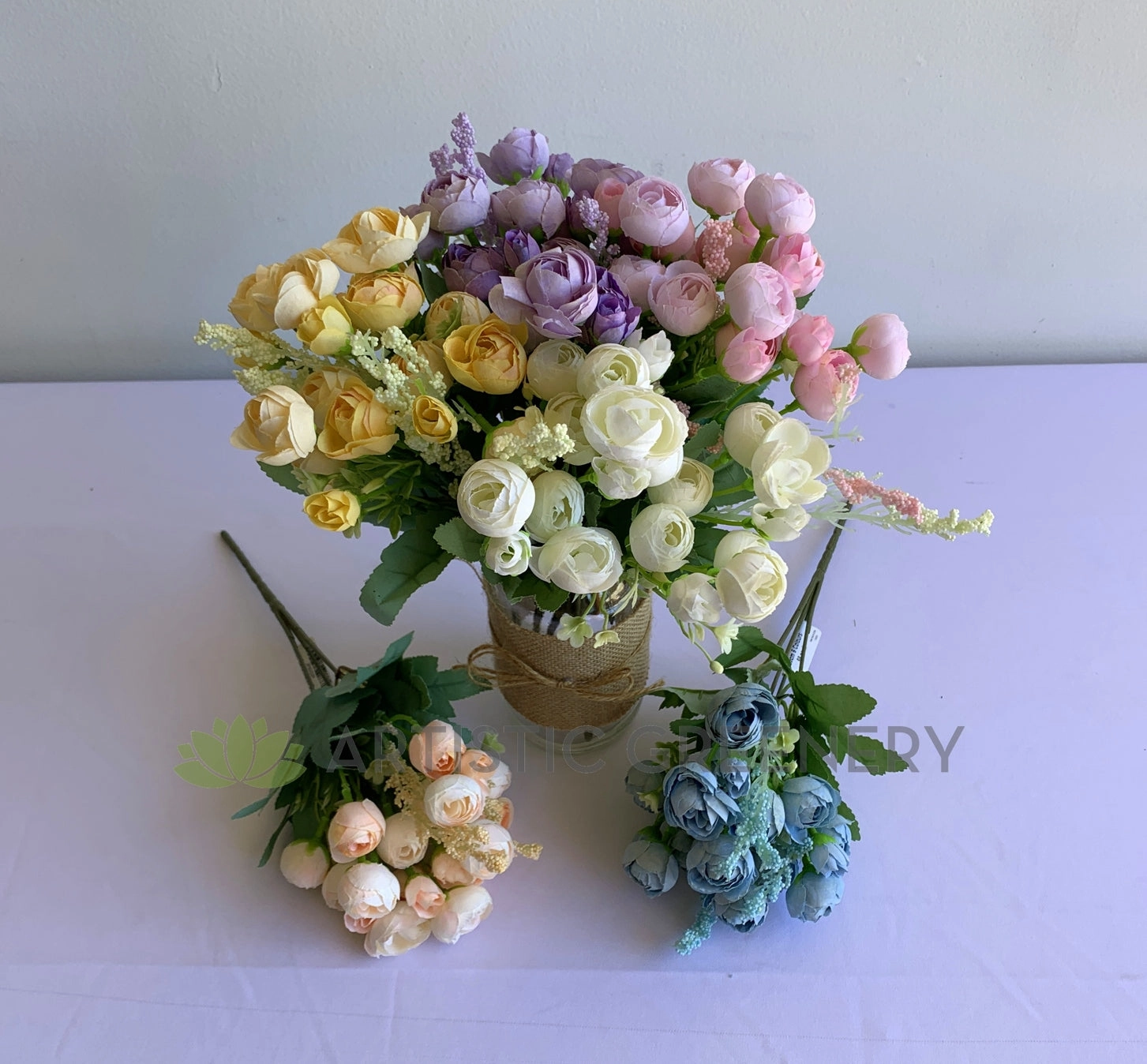 SP0282N Small Ranunculus 29cm (Pastel Colours) 6 Colours