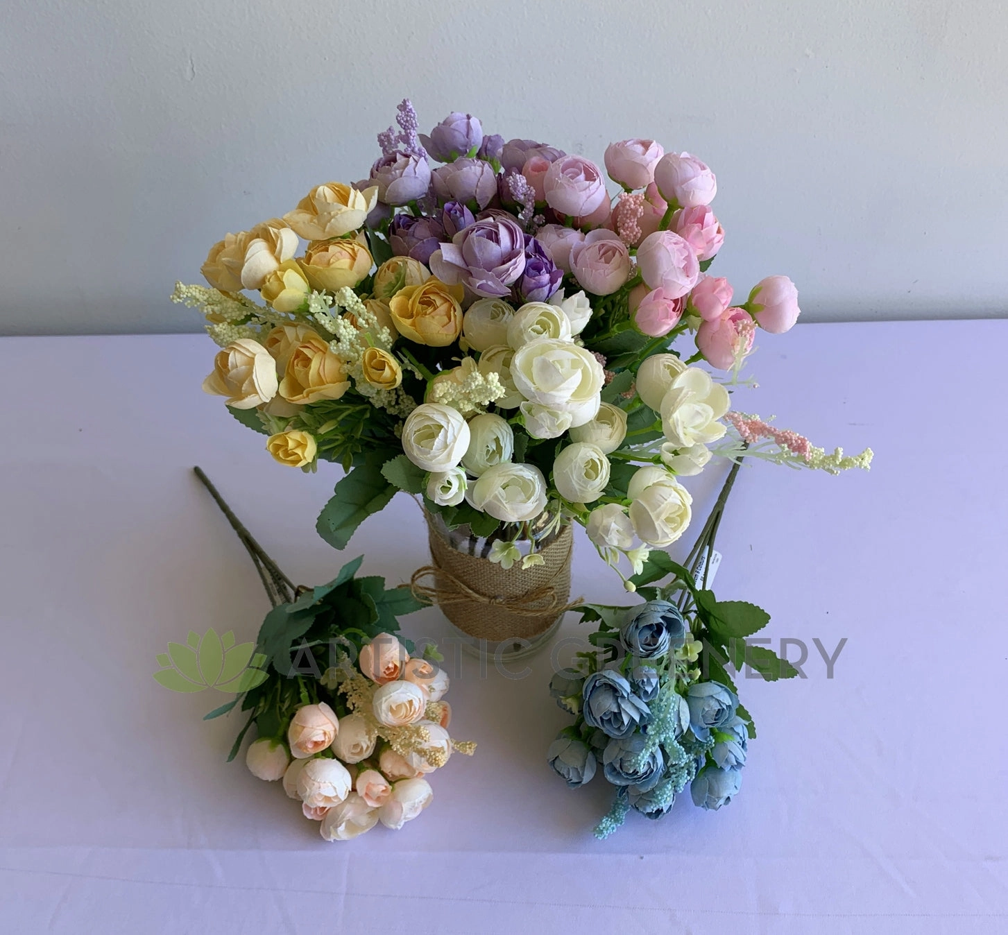 SP0282N Small Ranunculus 29cm (Pastel Colours) 6 Colours