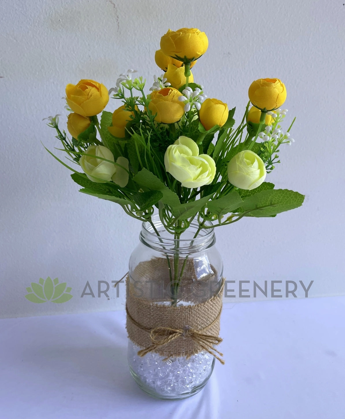 SP0282Y Small Ranunculus Bunch 31cm Yellow