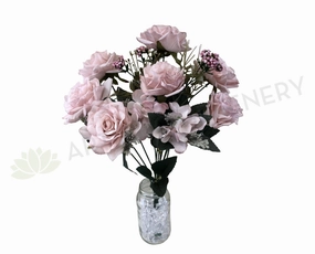 SP0285 Pink Rose Bunch 48cm indoor houseplants  