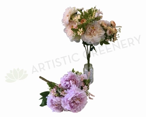 SP0287 Peony & Ranunculus Bouquet 53cm Lilac / Pink indoor houseplants  