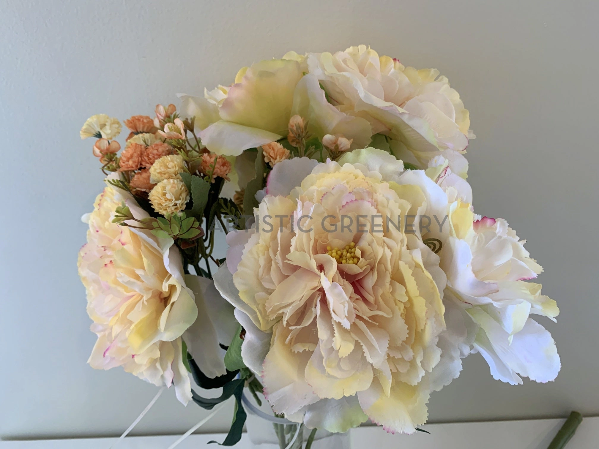 SP0287 Peony & Ranunculus Bouquet 53cm Lilac / Pink
