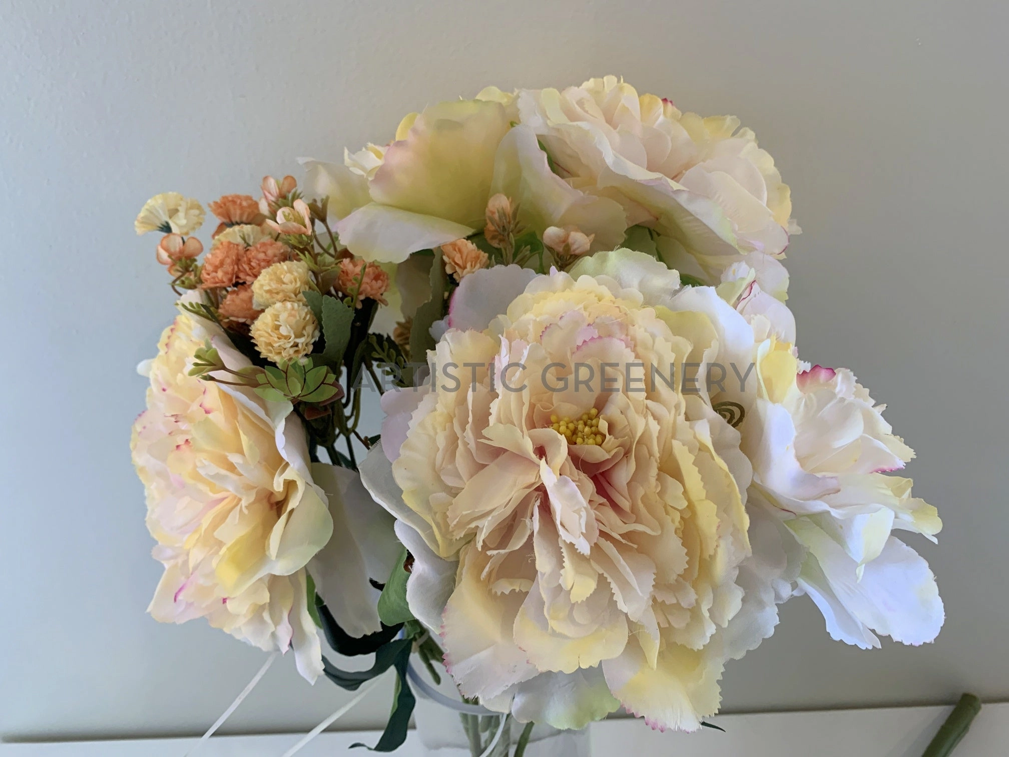 SP0287 Peony & Ranunculus Bouquet 53cm Lilac / Pink