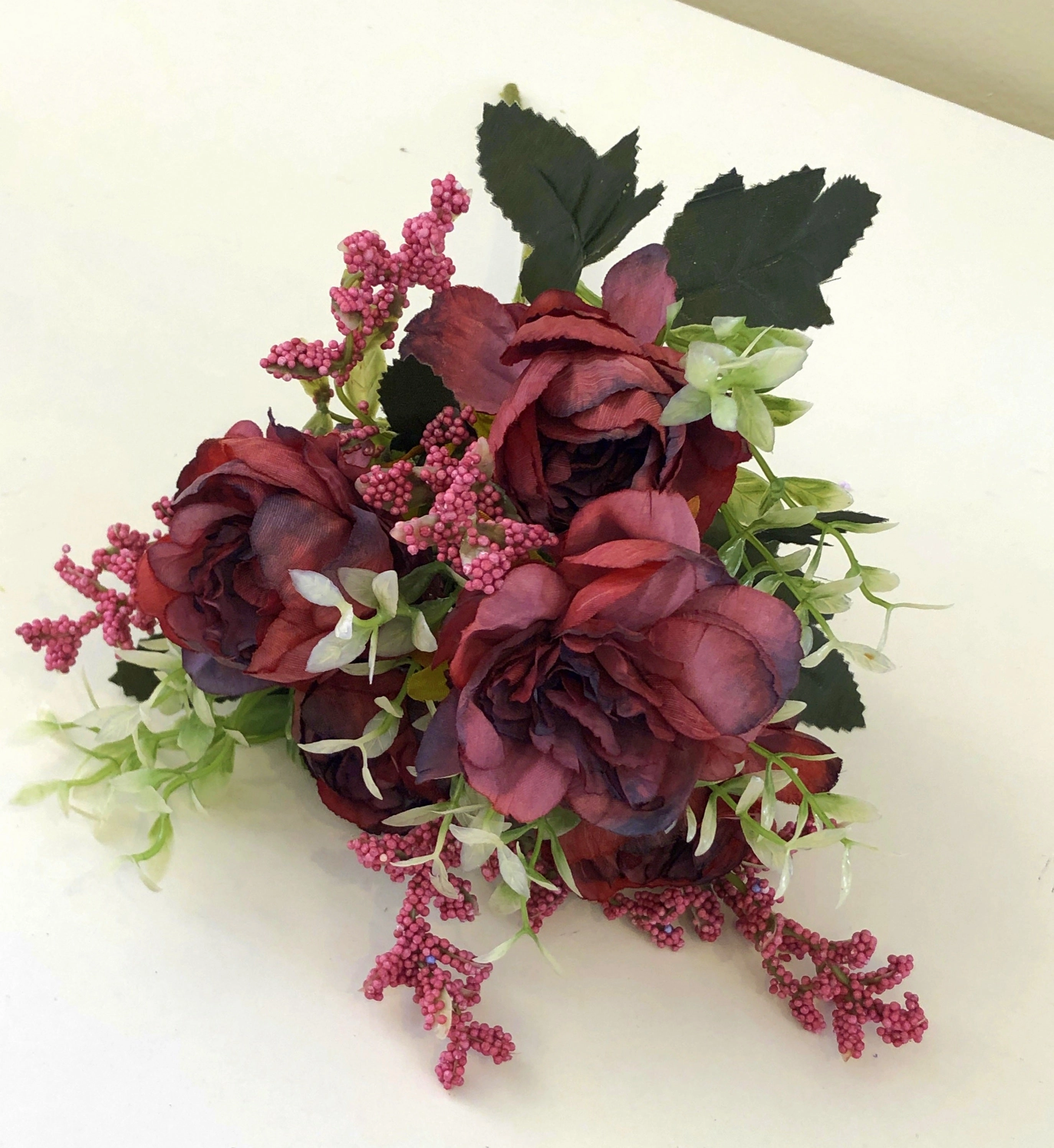 SP0290 Ranunculus Bunch 32cm Burgundy