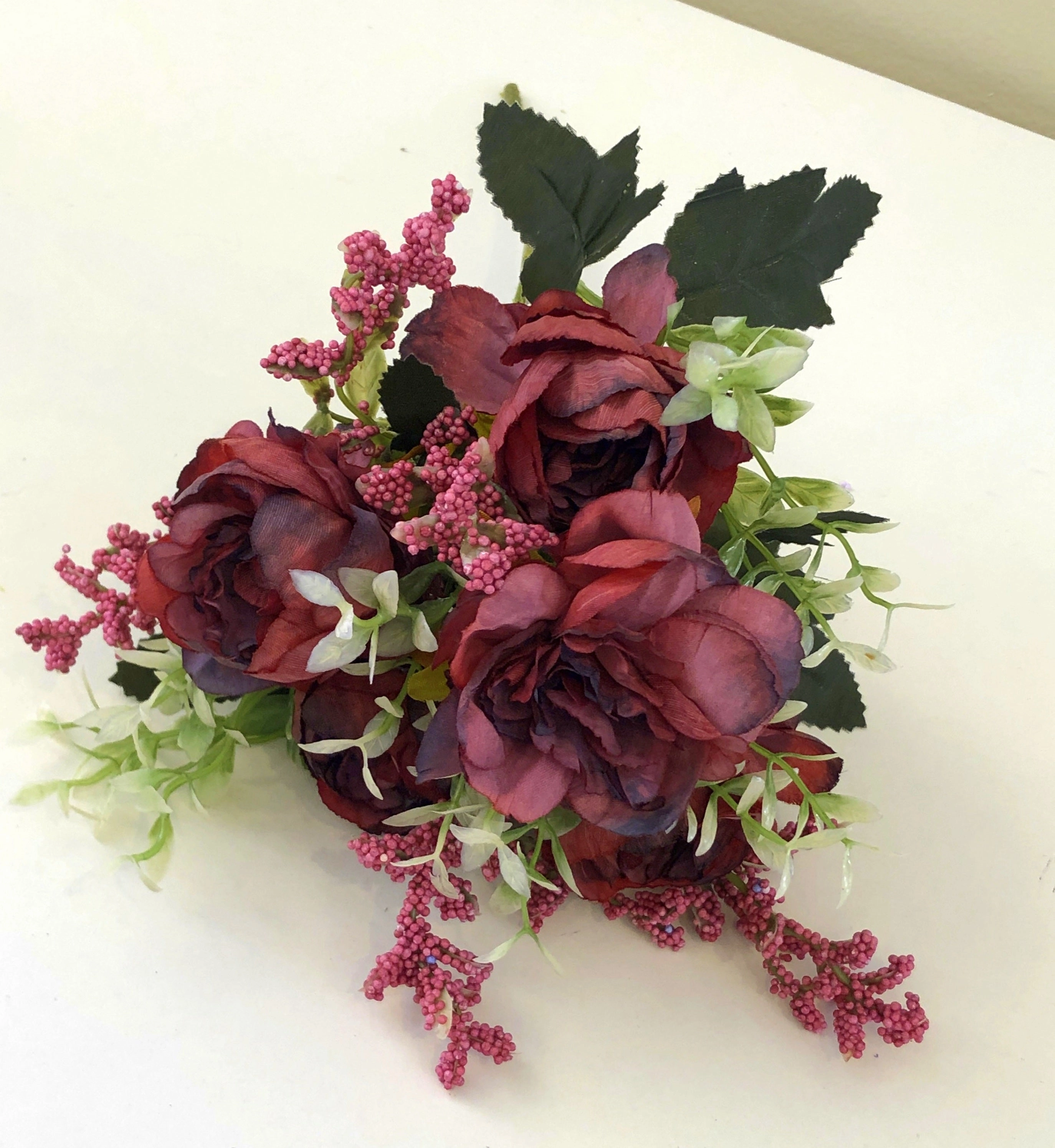 SP0290 Ranunculus Bunch 32cm Burgundy