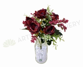 SP0290 Ranunculus Bunch 32cm Burgundy indoor houseplants  